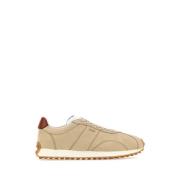 Stilfulde Beige Læder Sneakers