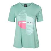 Kunstnerisk Print T-Shirt A-Shape Stil