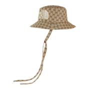 Begrænset udgave Canvas Bucket Hat Beige/Ebony