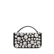 Satin Clutch med Couture Rhinestones