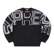 Chenille Logo Sweater Sort Begrænset Oplag