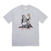 Klassisk Bomuld Grafisk Tee Heather Grey