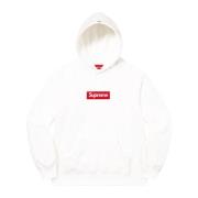 Begrænset udgave Box Logo hættetrøje hvid