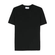 Sort Jersey T-shirt med Logo Print