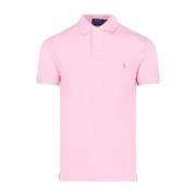 Pink Polo T-shirt med Klassisk Krave