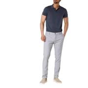 Slim Fit Hvide Chino Bukser med Mikroprint