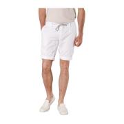 Slim Fit Hvid Chino Jogger Bermuda