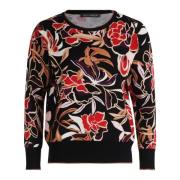 Blomstret Finstrik Pullover