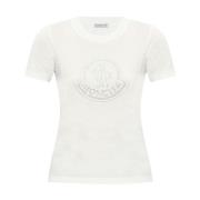 Hvid Logo Print T-shirts og Polos