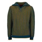 Fiskerens Ribstrik Sweater i Grøn