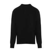 Sort Fisker Uld Pullover Sweater