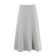 Elegant Flared Midi Skirt
