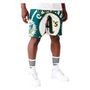 Athletics MLB Large Logo Shorts i Grøn