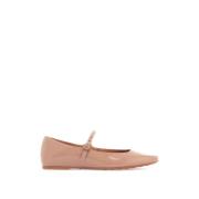 Skinnende Læder Ballet Flats