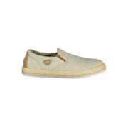 Beige Slip-On Sneaker med Kontrastdetaljer