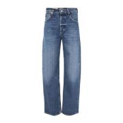 Vintage-inspireret Baggy Cuffed Crop Jeans