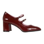 Burgundy Patent Mary Jane Hæle