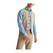 Elegant V-Neck Brun Sweater Vest