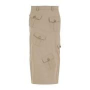 Beige Pencil Skirt