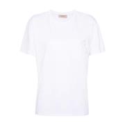 Blomstret Patch Crew Neck T-shirt