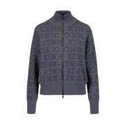 Logo Jacquard Wool Blend Jacket