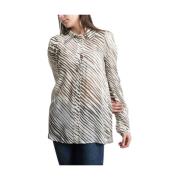 Zebra Stribet Bluse