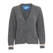 Raglan Cardigan Strik Medium Grey Melange