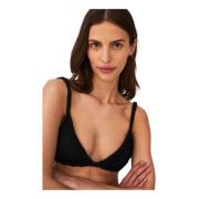 Sort Slips Hals Bikini Top