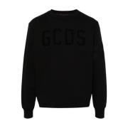 Velour Crewneck Logo Sweater