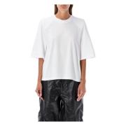 Hvid T-shirt Oversized Crew Neck