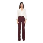 Bordeaux Elegant Jumpsuit Efterår Vinter