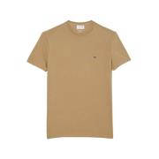 Beige Bomuld T-shirt Moderne Mand