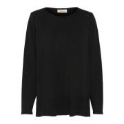 Sort Strik Pullover Sweater