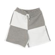 Bomuld Tracksuit Shorts Hvid/Grå