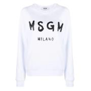 Hvid Logo Print Sweatshirt