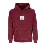 Rød Letvægts Statement Hoodie med Kængurulomme