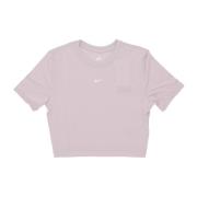 Essentiel Slim-fit Crop Tee Platinum Violet