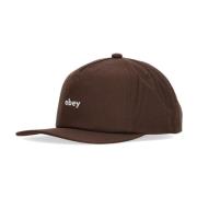 Flad skygge snapback kasket brun