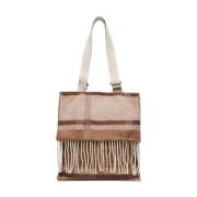 Beige Shopper Taske Elegant Design