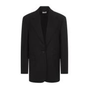 Sort Uld Over-Cut Blazer Jakke