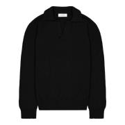 Langærmet Strikket Polo Sweater