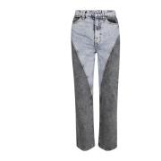 Bicolor Straight Jeans