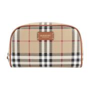 Beige Check Beauty Case