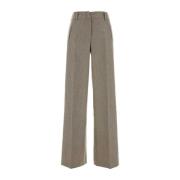 Cappuccino Wool Blend Palazzo Pant