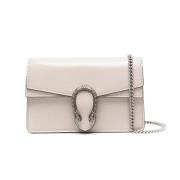 Taupe Crossbody Taske med Tigerhoved