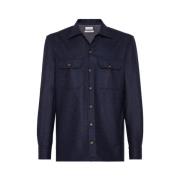 Marineblå Flannel Overshirt