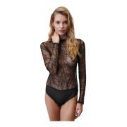 Blonde Langærmet Bodysuit Sort