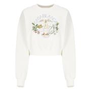 Hvid Sweater med Front Print