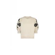 Beige Blomster Sweater