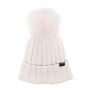 Chunky Cable Knit Pompom Huer